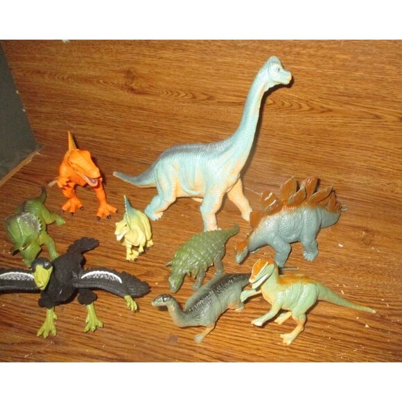Mixed Lot of 9 Large Dinosaur Toys Figures from Kid Galaxy - Picture 3 of 8